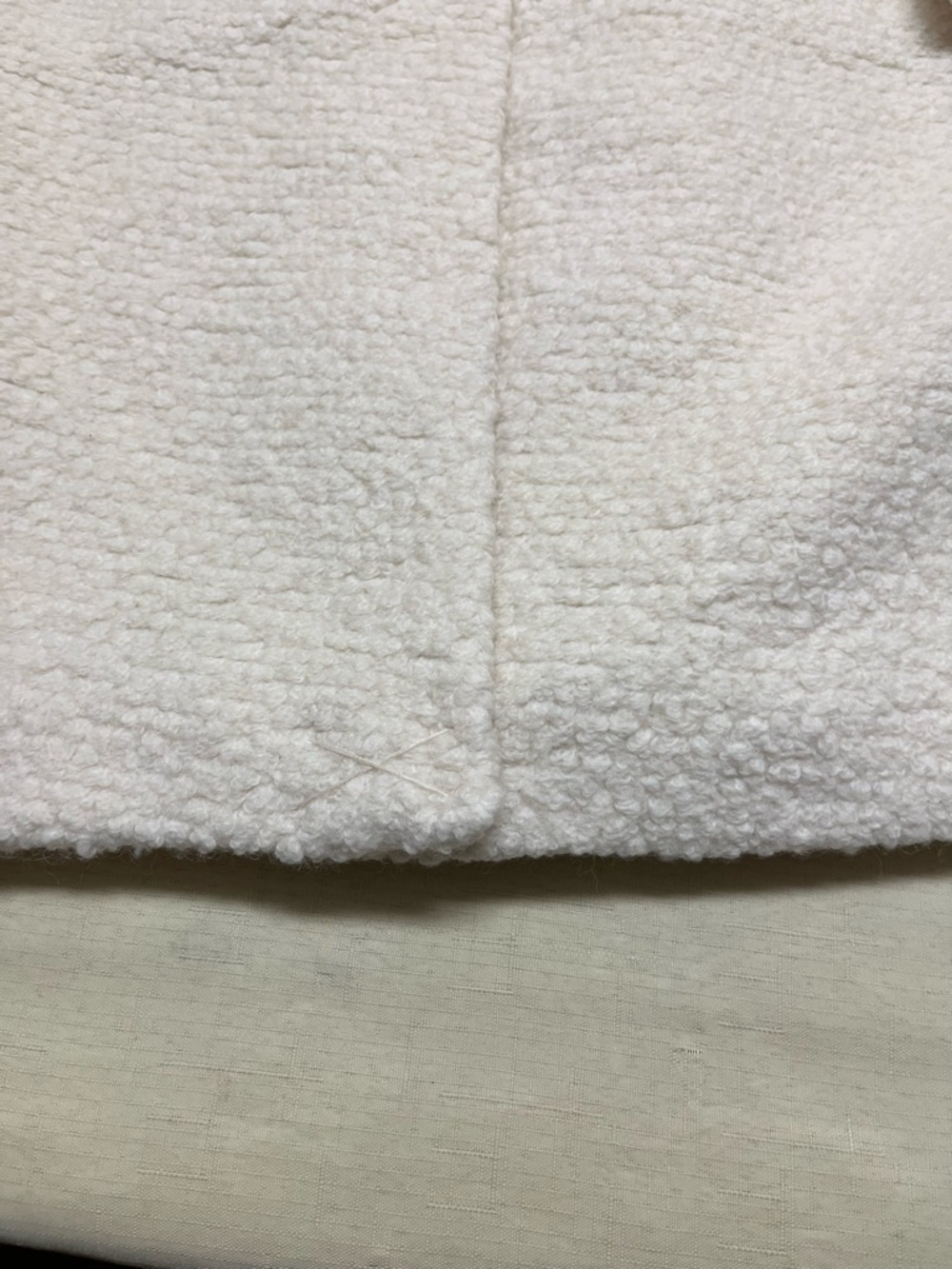 Abercrombie & Fitch S ivory cream Wool Blend Dad Coat - Picture 7 of 15